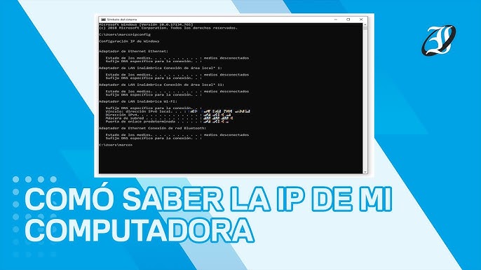 Saber el IP de mí pc