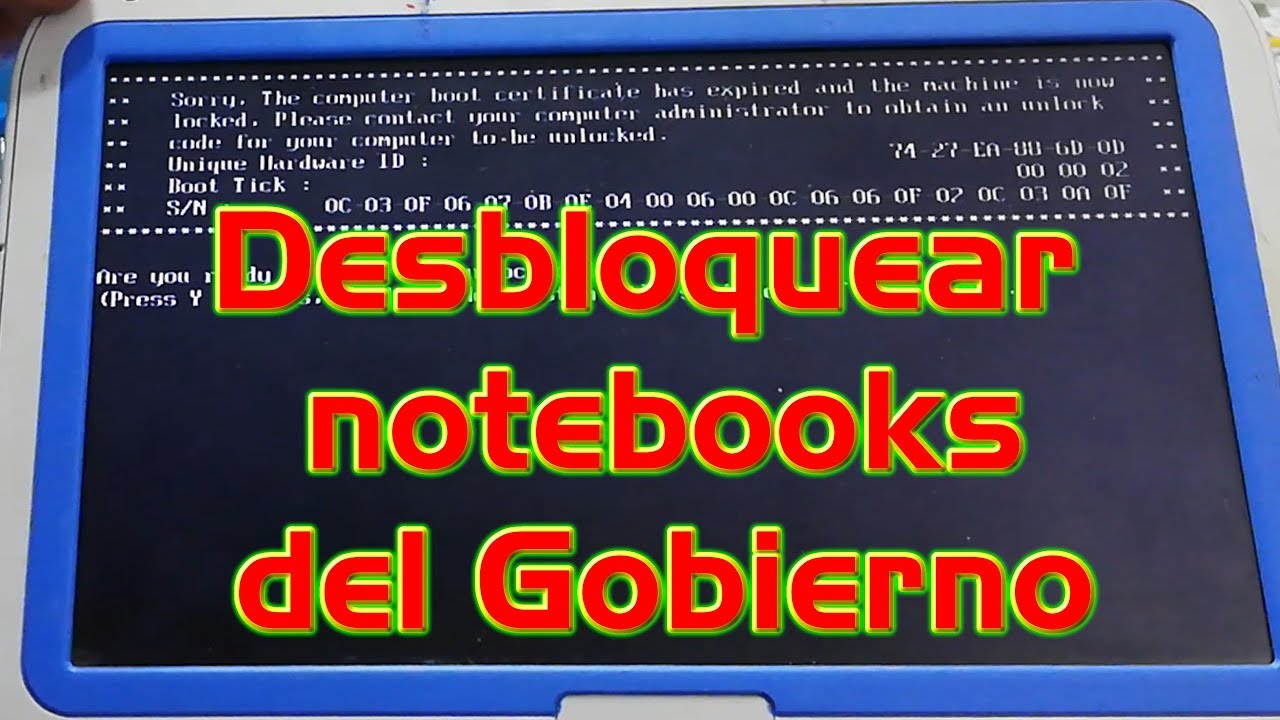 Desbloquear netbooks del gobierno 