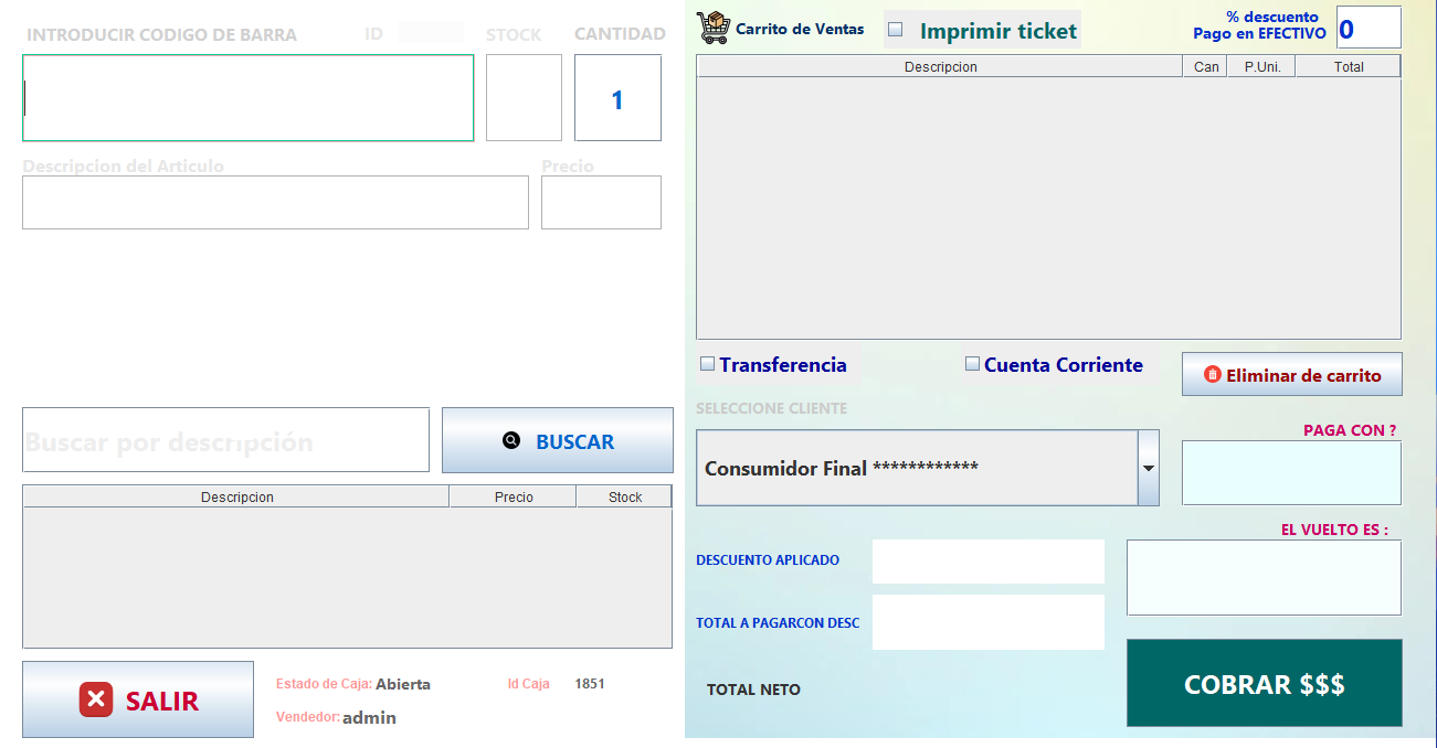 Solucion a cargar productos en programa en java